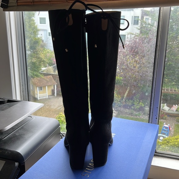 Stuart Weitzman Hettie Black Suede Boots NWT - Picture 6 of 14